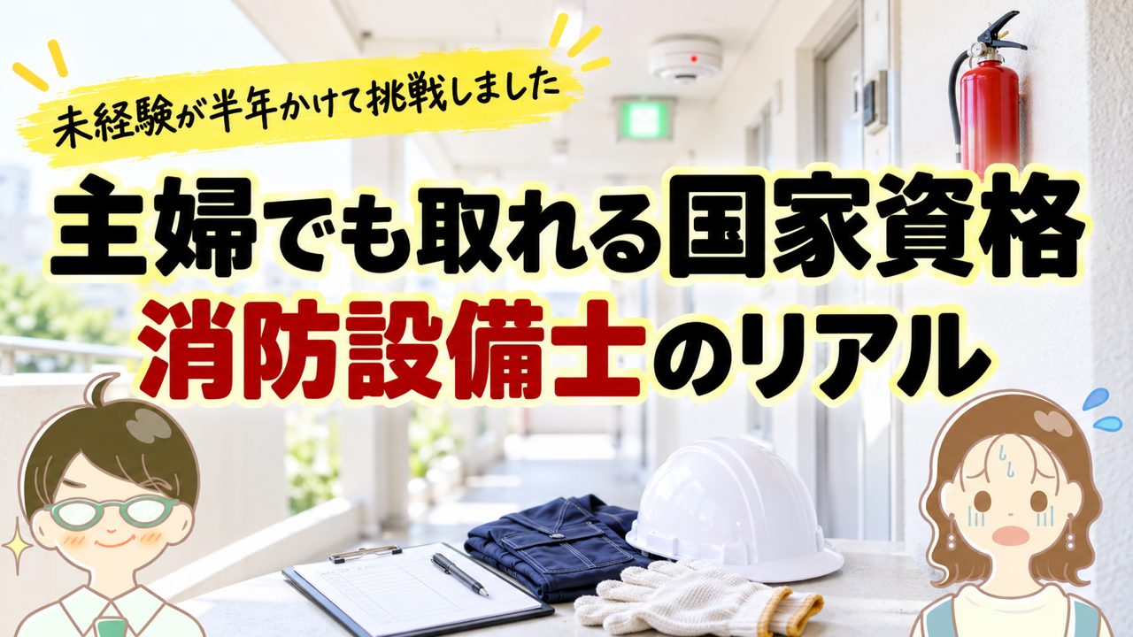 アイキャッチ: 【穴場の国家資格】主婦・未経験から消防設備士で副業を始める方法と仕事の取り方